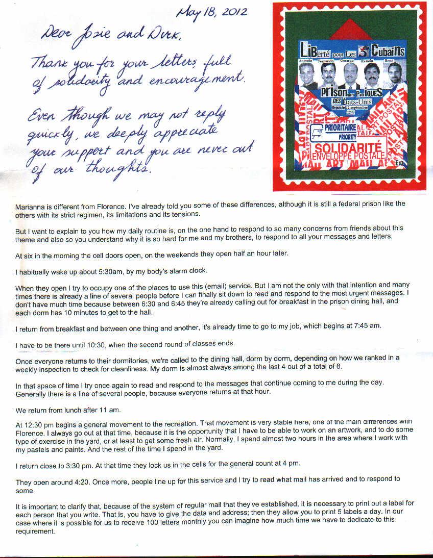 Brief von 
Antonio vom 18. Mai 2012