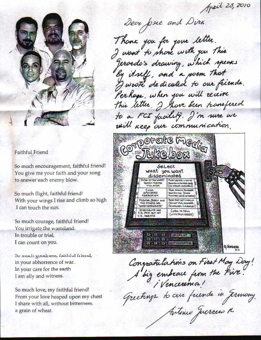 Brief von 
Antonio vom 28. April 2010