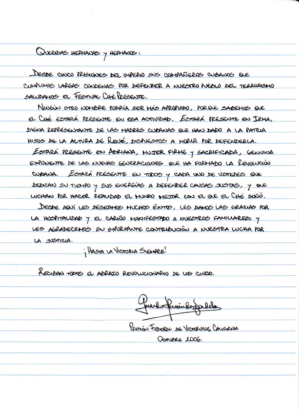 Brief von Gerardo